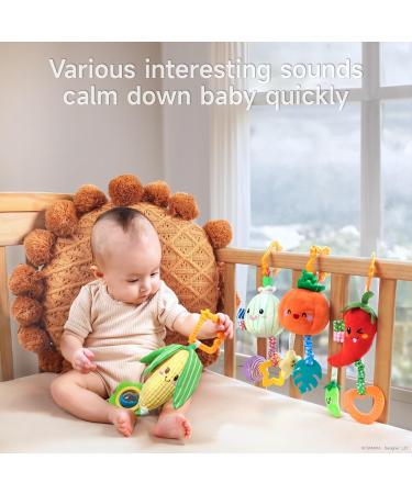 Tumama Kids Baby Toys Rattle | 0-12 Months | Clip-On Strollers | Sensory Toys for Newborn Boys & Girls - Buy Online on GoSupps.com