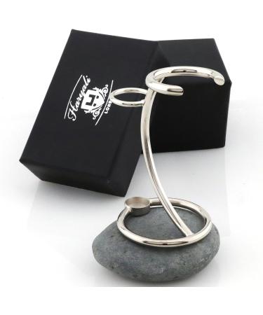 Premium Mens Shaving Brush & Razor Holder - Stainless Steel Chrome Plated for International Shipping - Buy Online on GoSupps.com