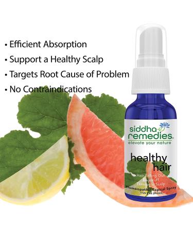 Siddha Remedies Healthy Hair - Hair Growth & Dandruff Treatment | Homeopathic Solution w Cell Salts - Buy Online on GoSupps.com