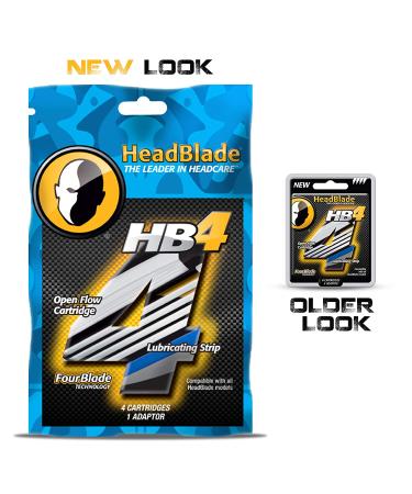 HeadBlade Men's HB4 Refill Shaving Razor Blades - 4 Count Pack - Buy Online on GoSupps.com