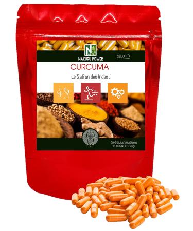 NAKURU | Turmeric | Power Range | Made in France | “The Saffron of India!” (90 Vegetable Capsules of 325mg)