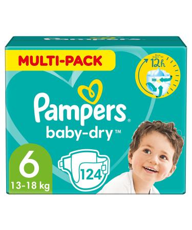 Pampers diapers size 6 (13-18kg) Baby-Dry extra large monthly box up to 12 hours of all-round outlet protection 124 pieces size 6 (124 pieces)