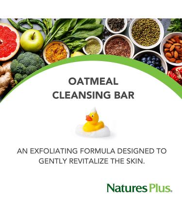 Nature's Plus Oatmeal Exfoliating Cleansing Bar â€“ 3.5 oz for Gentle Skin Cleanse - Buy Online on GoSupps.com