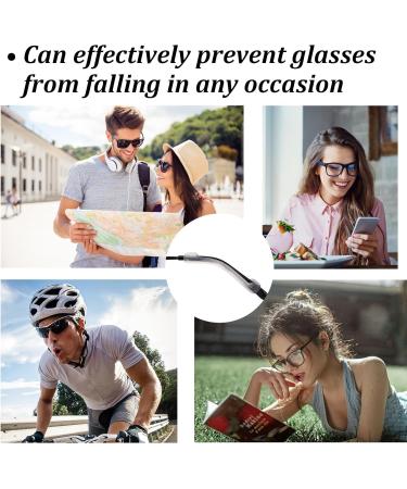 6 Pairs Anti-Slip Silicone Glasses Brackets - Repair & Support for Short-Sighted Glasses & Sunglasses (Black & Transparent) - Buy Online on GoSupps.com