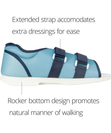 Ossur Mesh Top Post-Op Shoe for Men | Post Surgery Recovery Soft Tissue & Trauma Care | Open-Toe Breathable Design Extended Straps | Large Size - Buy Online on GoSupps.com