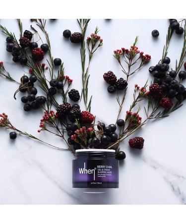 When Beauty Berry Dual Gel & Cream Anti-Aging Facial Sleeping Mask - Cruelty-Free 30ml - Unisex Skincare - Buy Online on GoSupps.com