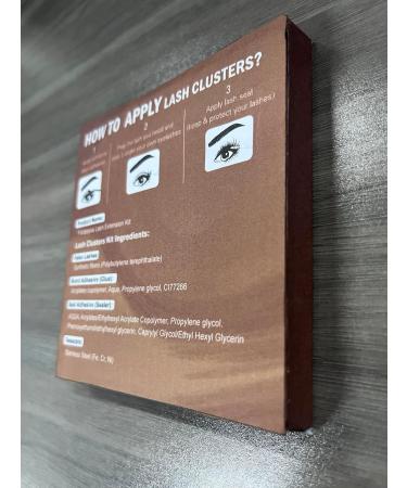 Focipeysa DIY Eyelash Extension Kit - D Curl Lash Clusters for Home Use (280 Pcs 8-16mm) - Complete Individual Eyelashes with Lash Bond Seal & Tweezers - Buy Online on GoSupps.com