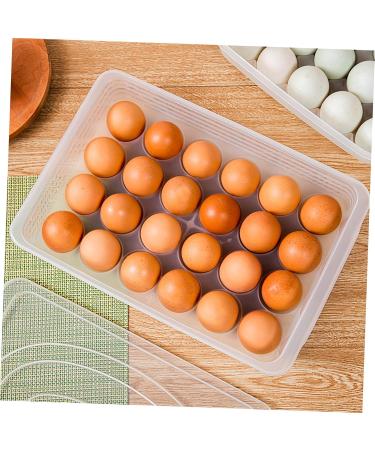 GLEAVI 1pc Box 24 Egg Trays Storage Bins Fridge Clear Storage Bin with Lid Egg Storage Tray Filling Egg Cup - Buy Online on GoSupps.com