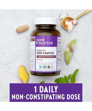 New Chapter Fermented Iron Complex - 90ct 3 Month Supply | Organic Whole-Food Ingredients | Non-Constipating Formula - Buy Online on GoSupps.com