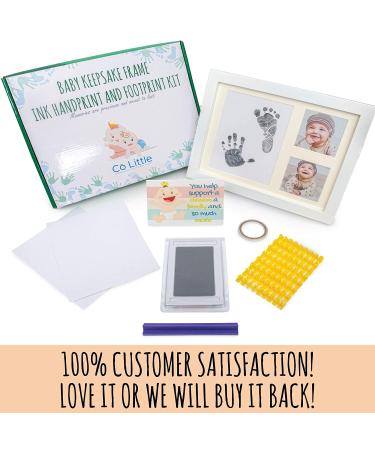 Baby Ink Hand and Footprint Kit - Newborn Handprint Picture Frame for Girls & Boys - Perfect Baby Shower Gift - Safe Clean-Touch Ink Pad for Keepsake Memories (White) - Buy Online on GoSupps.com