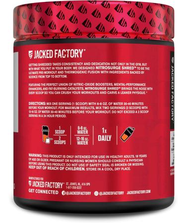 Jacked Factory Nitrosurge Shred Thermogenic Pre-Workout in Orange Pineapple & N.O. XT Nitric Oxide Booster for Men & Women - Buy Online on GoSupps.com