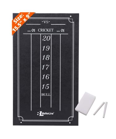 BETTERLINE Large Professional Scoreboard Chalkboard for Cricket and 01 Darts Games - 15.5