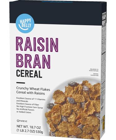 Happy Belly Raisin Bran Cereal 18.7 Ounce - Amazon Brand - Buy Online on GoSupps.com
