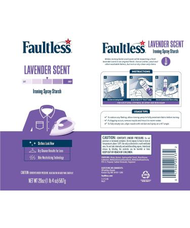 Buy Faultless 20oz Fresh Lavender Scent Starch - Premium Fabric Care for Worldwide Shipping - Buy Online on GoSupps.com