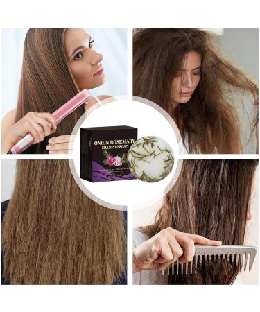 Hair soap hair shampoo rosemary onion shampoo deep cleansing scalp for all hair types 100 g - Buy Online on GoSupps.com