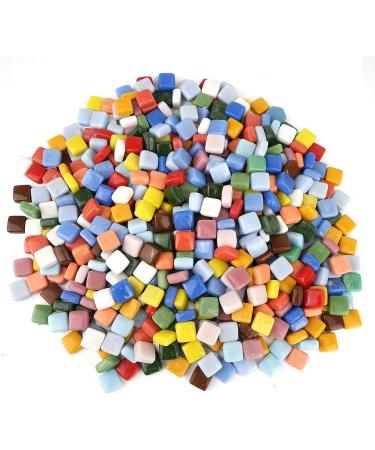 Lanyani Vibrant Glass Mosaic Stone Tiles - 2lbs Bulk Opaque Colors for Arts and Crafts - Buy Online on GoSupps.com