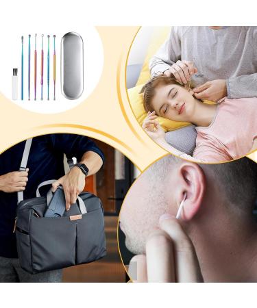 Besreey Ear Cleaner Earwax Removal set Ear Pick Earwax Removal Kit | Ear Pick Earwax Removal Tools Stainless Steel Ear Cleaner Curette With Cleaning Brush And Storage Box For Kid Adult - Buy Online on GoSupps.com