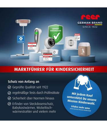 Reer Socket Protector - Child-Safe Original White 20 Pieces - International Shipping Available - Buy Online on GoSupps.com