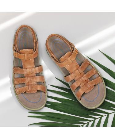 Orthofeet Women's Orthopedic Sandals - Heel & Foot Pain Relief, Arch Support, Ergonomic Design - Amalfi Camel (Size 8) - Buy Online on GoSupps.com