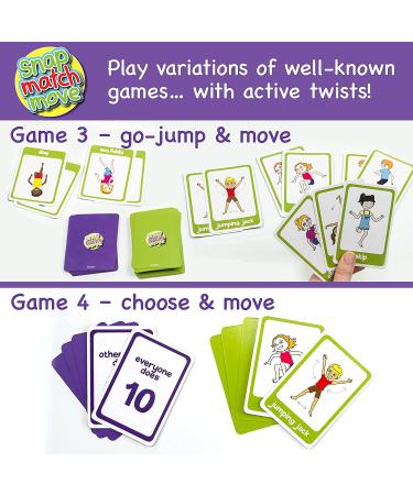 Covelico Kids Exercise Card Games - Fun Workout Equipment for Children | Play Snap, Memory, Matching, and Go Fish | Kids Action Cards for Active Play - Buy Online on GoSupps.com