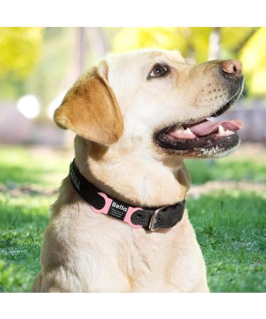 Yehanti Personalized Engraved Dog Tag - Quiet Silicone Pet ID for Dogs & Cats - Custom Name Phone & Address - Black Size L for 25mm Collars - Buy Online on GoSupps.com