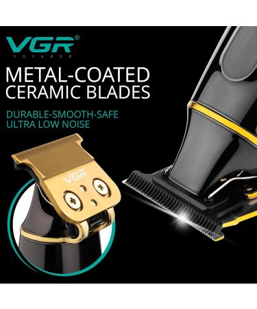 VGR Electric Beard Hair Trimmer for Men Kit - Rechargeable via USB-C 180 min Battery - 7000 RPM - Professional Ceramic Blades - Mens Cordless Shaver Clippers for Face Head Neck Sideburns Moustache - Buy Online on GoSupps.com