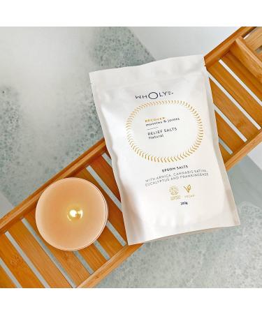 WholyMe Relief Duo Set - Muscle & Joint Active Relief Balm & Bath Salts | Organic Instant Relief | Christmas Relaxation Gift | 200gr Bath Salts & 50ml Balm Included - Buy Online on GoSupps.com