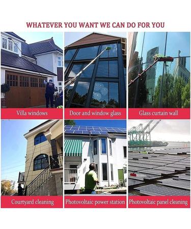 Water Fed Pole Kit Window Cleaning Pole Telescleaning Brush Photovoltaic Panel Cleaning Window Cleaning Brush Equipment/20Ft/6M 55cm Brush Head 10M/33FT - Buy Online on GoSupps.com