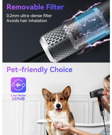 Buy Lightweight High-Speed Hair Dryer with Diffuser | 150 000 RPM Ionic Blow Dryer for Fast Drying Ideal for Travel & Home - Buy Online on GoSupps.com