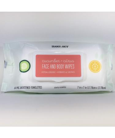 Trader Joe's Cucumber + Citrus Face And Body Wipes