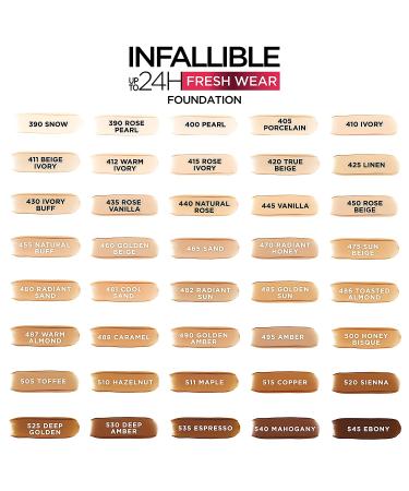 L'Oreal Paris Infallible Fresh Wear Foundation 24H - Beige Ivory 411, 1 oz - Buy Online on GoSupps.com