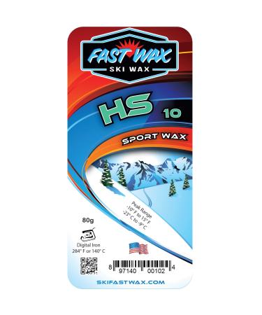 Fast Wax - High Speed Ski Wax - 80g Shop Bar Paraffin & Synthetic Wax Bar - Made in America Hs 10
