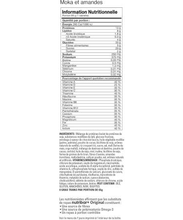 Nutribar Original Mocha Almond Meal Replacement Protein Bar High Protein 12 Count - Buy Online on GoSupps.com