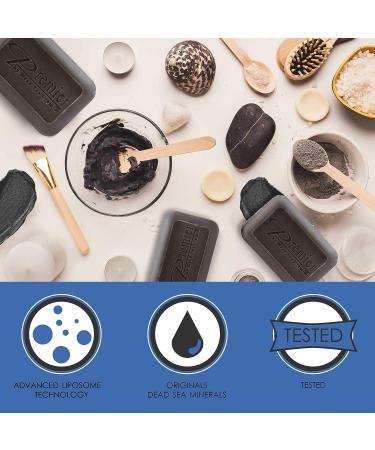 Dead Sea Premier 3-Piece Mineral Mud and Salt Soap Bar for Healthy Skin - Natural Body, Face, and Hand Wash for All Skin Types - Therapeutic, Antibacterial, Helps with Acne, Rosacea, Eczema, Psoriasis - Buy Online on GoSupps.com