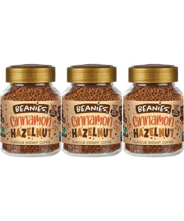 Beanies Cinnamon and Hazelnut Flavoured Instant Coffee 50g Value 3 Pack