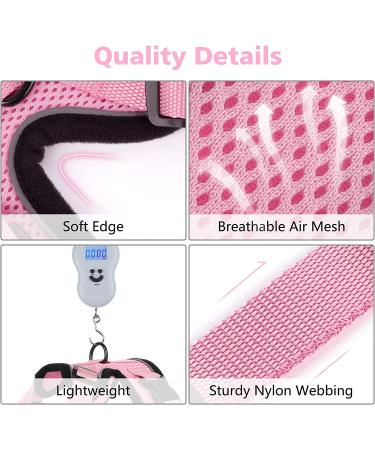 Dooradar Cat Harness and Leash Set - Escape Proof Adjustable Kitten Vest for Walking - Soft Breathable Mesh Jacket with Reflective Strips - XS Pink - Buy Online on GoSupps.com