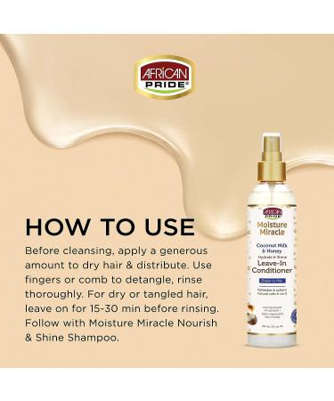 African Pride Coconut Milk & Honey Leave-In Conditioner - Hydrates & Softens Natural Hair, 8 oz - Buy Online on GoSupps.com
