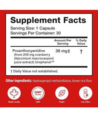 Szio+ 10% Bundle Utiva Cranberry PACs 30 Vegi Capsules Cranberry Supplement for Urinary Tract Health for Women and Men + UTI Test Strips 3 Individual Urine Test Strips for Women and Men - Buy Online on GoSupps.com