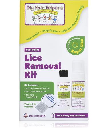 Kids Head Lice Removal Kit with Stainless Steel Comb, Dimethicone & Mousse - Treats & Eliminates Lice for 2-3 Children - Buy Online on GoSupps.com
