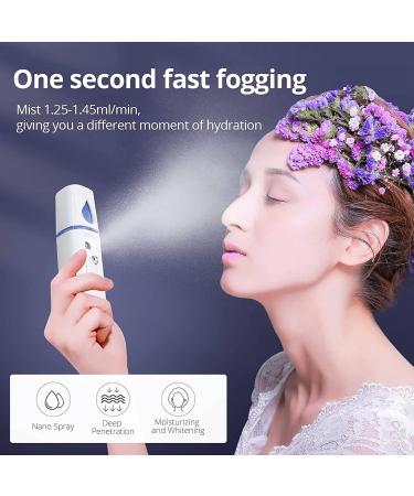 BTuregsau 3X Portable Nano Mister Mini Steamer Atomization Eyelash Extensions with Mirror White - Buy Online on GoSupps.com