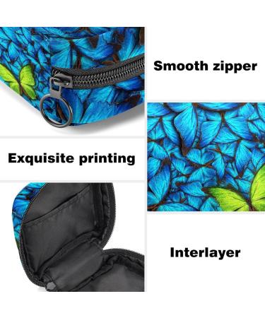 Menstrual Bag with Zipper for Sanitary Pads & Tampons Stylish Butterflies Design for Women & Girls International Shipping Available - Buy Online on GoSupps.com