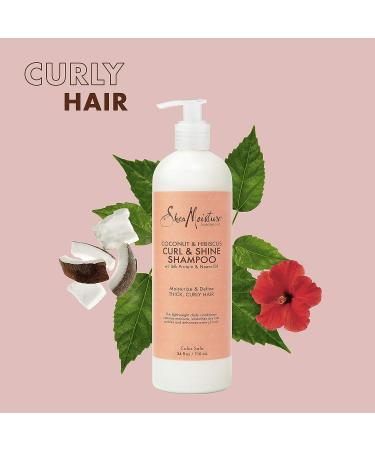 SheaMoisture Coconut Hibiscus Shampoo for Wavy Hair - 24 Fl Oz | Silicone-Free & Paraben-Free - Buy Online on GoSupps.com