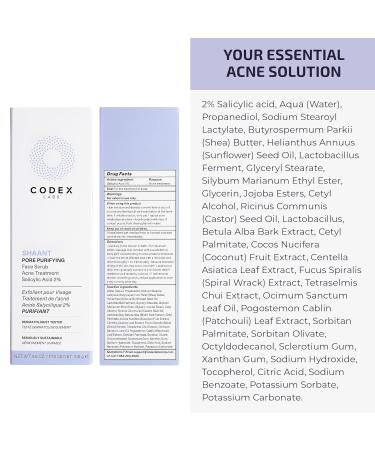 Buy Codex Labs Shaant Pore Purifying Face Scrub - Oil Control Exfoliator for Acne-Prone & Oily Skin - 2% Salicylic Acid - Vegan Cruelty-Free Skincare (100g) - International Shipping Available - Buy Online on GoSupps.com