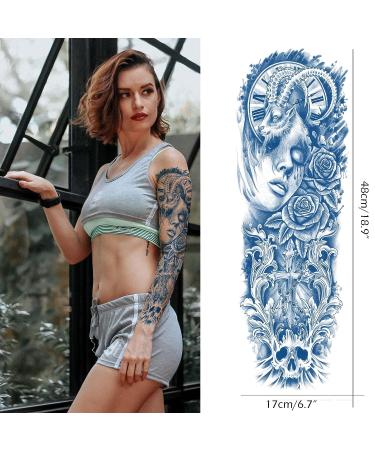 Aresvns Semi Permanent Sleeve Tattoos for Men and Women - Full Arm Realistic Fake Tattoos | Waterproof & Long-Lasting 2-3 Weeks | Christmas Gift - Buy Online on GoSupps.com