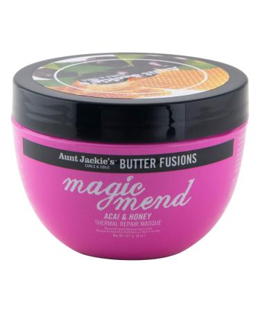 Aunt Jackie's Butter Fusions Magic Mend - Acai & Honey Thermal Repair Hair Conditioning Masque  8 oz Magic Mend 8 Ounce (Pack of 1)