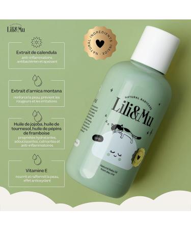 Lili&Mu Natural Oils for Children 150ml | Baby Massage Oil Jojoba Oil Calendula Extract Vitamin E | Vegan Body Oil Nourish Moisturizing Skin - Buy Online on GoSupps.com