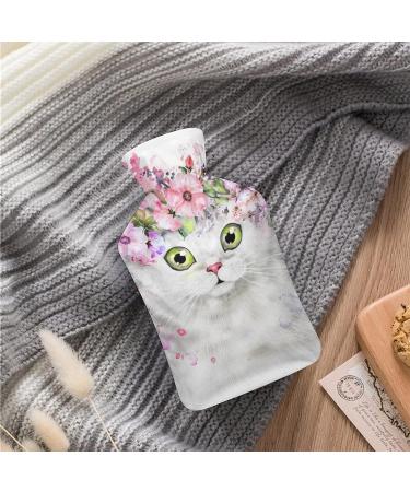 Buy White Cat Plush Hot Water Bottle | Hand Warmer for Adults & Children - 26.5x15.3cm | International Shipping - Buy Online on GoSupps.com