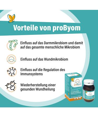  proByom FUNCTIONAL PROBIOTICS 60 g 5 different scientifically tested and multiplying intestinal bacteria to support the immune system (20 sachets of 3 g) - Buy Online on GoSupps.com