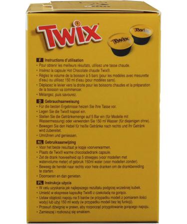 Twix Pods Lot de 2 bo tes de Poudre de Cacao Boissons au Chocolat 2 bo tes de 8 Capsules compatibles Dolce Gusto - Buy Online on GoSupps.com