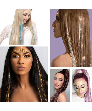 48 Hair Tinsel Kit - 17 Colors, 4250 Strands - Hair Extensions with Tools for Girls and Women - Buy Online on GoSupps.com